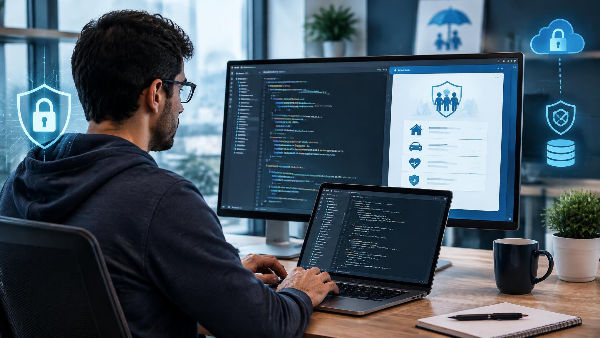 programmer coding insurance software