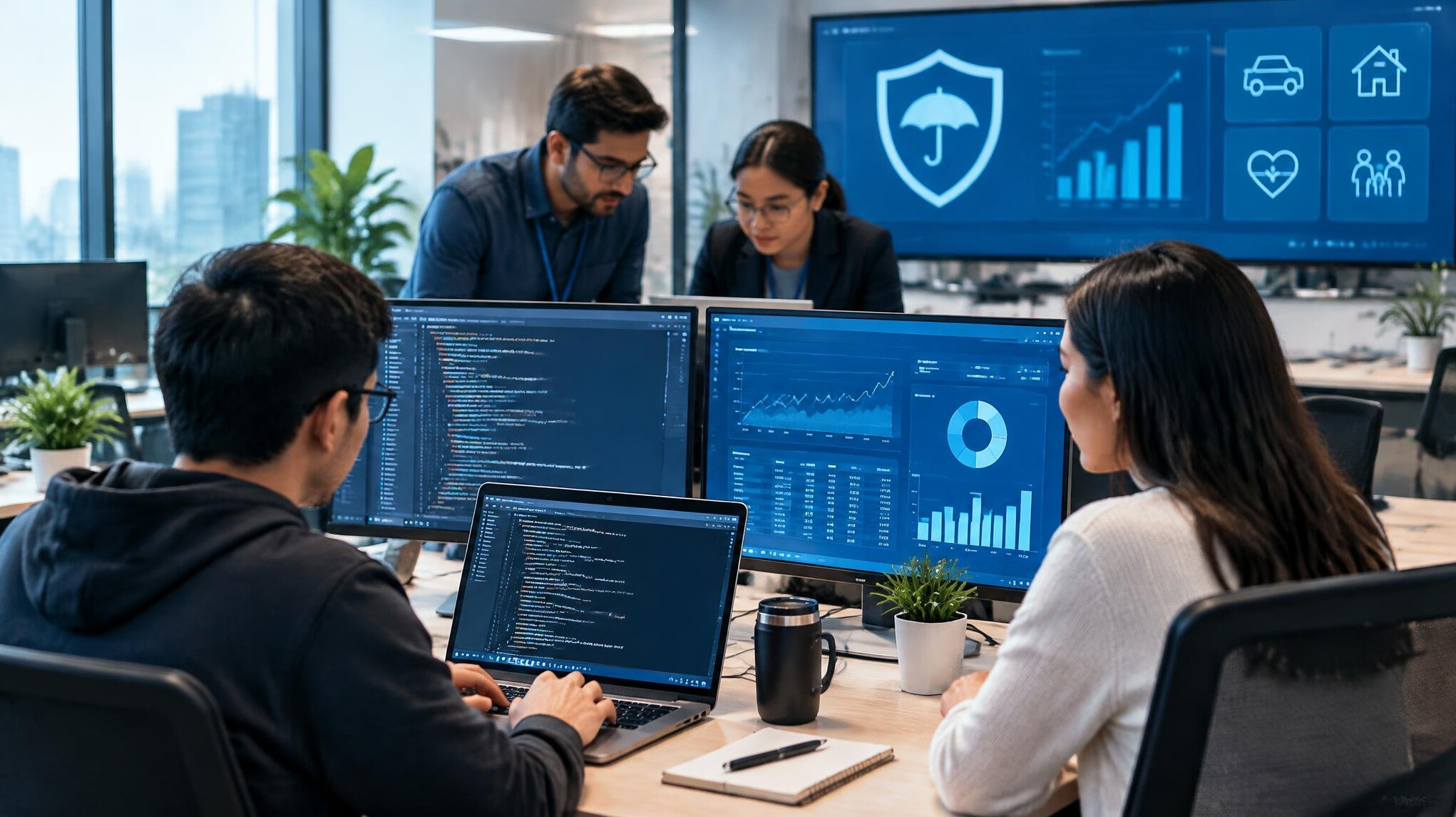 programmer coding insurance software